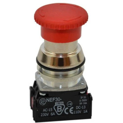 Przycisk sterowniczy 30mm czerwony 2Z 1R bez samopowrotu IP66 W0-NEF30-UDR 2XY C