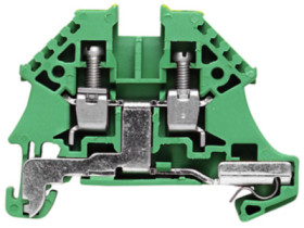 Protective conductor terminal, screw connection, 0.5-4.0 mm², 2 pole, 480 A, 6 kV, yellow/green, 1042700000