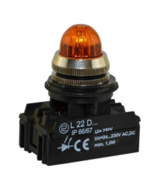 Lampka sygnalizacyjna 22mm żółta L22G/24V W0-L-L22G G
