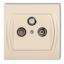 LOGO Gniazdo antenowe RTV-SAT końcowe 1,5dB beżowy 1LGS