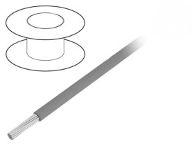 Przewód na rolce 30,5m linka Cu 18AWG PVC ciemnoszary 300V 7133 SL005