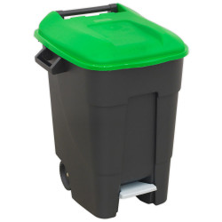 Sealey BM100PG Refuse/Wheelie Bin with Foot Pedal 100L - Green
