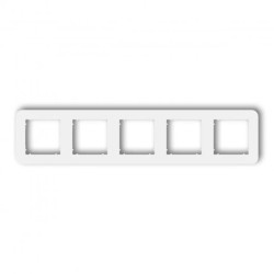 MINI Ramka uniwersalna pięciokrotna zaokrąglona z tworzywa biały MRTZ-5