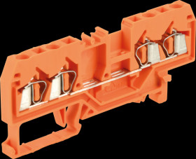 280-835 Feed-through terminal block, 4-wire, 1-pole, Ø 0.08 - 2.5 mm