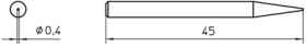 Soldering tip, needle shape, (T x L) 0.4 x 45 mm, SPI15210