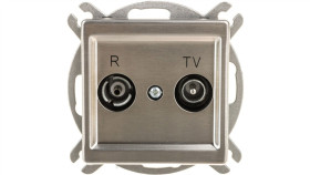 Sonata Gniazdo Antenowe Rtv Końcowe 2,5-3Db Stal Inox Gpa-Rmk/M/37