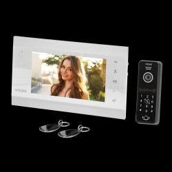 Zestaw wideodomofonowy bezsłuchawkowy kolor LCD 7" menu OSD WI-FI + APP na telefon sterowanie bramą z szyfratorem i... VDP-61/W