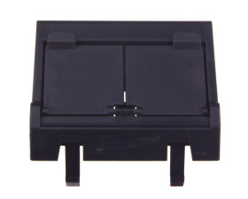 Simon Connect Płytka K45 gniada teleinformatycznego podwójnego 2xRJ skośna czarny KB80/14