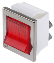 Przełącznik kołyskowy Wł.-wył. podświetlany 16 A DPST Czerwony IP40 Arcolectric (Bulgin) Ltd
