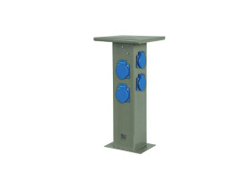 Rozdzielnica słupkowa duża 4xGZ 250V 16A IP44 B.18.DS03 PAWBOL