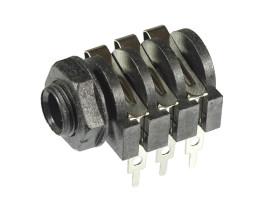 Gniazdo JACK 6.3mm stereo do druku przykręcane