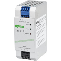 WAGO 787-712 Eco Single Phase 24VDC 2.5A DIN-35 Rail Power Supply