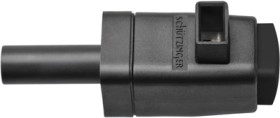 Quick pressure clamp, 4 mm, black, 300 V, 16 A, 4 mm plug, nickel-plated, SDK 799 / SW