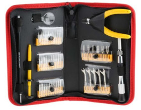 Zestaw końcówek, materiał Stal chromowo-molibdenowo-wanadowa, Hex 0.7, Hex 0.9, Hex 1.3, Hex 1.5, Hex 2, Hex 2.5, Hex