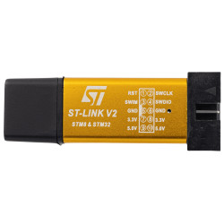 Programator ST-Link V2 do STM32 i STM8 złoty