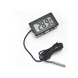 Termometr panelowy LCD czarny -50°C do 110°C z sondą