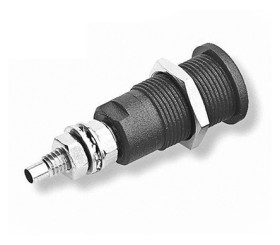 Gniazdo bananowe Żeński Kołek typ Gniazdo bananowe Czarny 35A Mueller Electric rozmiar 4 mm