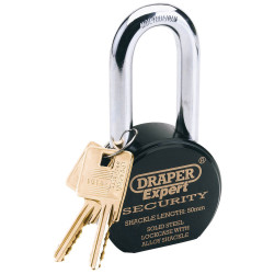 Draper Expert 64207 63mm Heavy Duty Stainless Steel Padlock &amp; 2 Keys