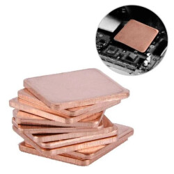 Podkładka termiczna miedziana do procesora - 15x15x0.3mm - radiator chłodzący