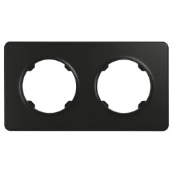 Ramka plastikowa czarna 2-modułowa OVAL