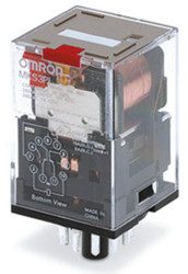 Przekaźnik mocy 12V dc 3PDT Omron 1.4W, Wciskane 107Ω Wciskane