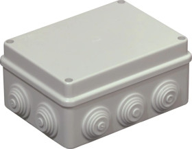 Puszka natynkowa 120x80x50mm tworzywo IP56 szara z dławnicami OL20111