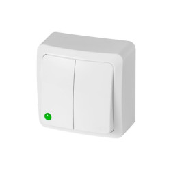 Łącznik n/t podwójny IP20 biały 3711-00 BERG Elektro-Plast Nasielsk