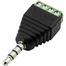 TruComponents 202629 3.5 mm audio jack Plug, straight,Pins:4 Stereo Black