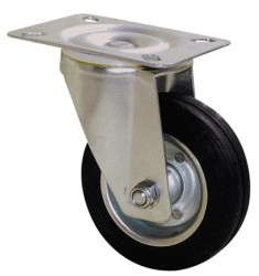 Koło samonastawne średnica kabla 100mm Płyta Guitel Hervieu 100kg wysokość całkowita 130mm