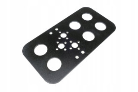 Aluminum Multifunctional Servo Bracket for Robotics - 124x64 Footplate