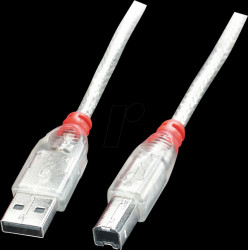 41754 USB 2.0 cable, A connector to B connector, 3 m