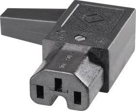 K & B 43R012211 Złącze męskie IEC 43R złącze żeńskie kątowe Łączna ilość styków: 2 + PE 10 A czarny 1 szt.