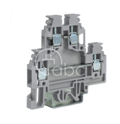 Złącze śrubowe 4 mm², 2-piętrowe, szare, DAS.4/GR