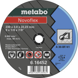 Metabo 616452000 Novoflex Cutting Disc 230mm Metal 25pcs Straight