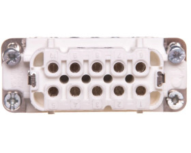 Wkład złącza 10P+PE żeński 16A 250V EPIC H-A 10 BS 10441000