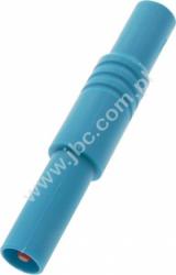 LAS S G BL Wtyk bezpieczny (tuleja stała) 4mm prosty, przyłącze przykręcane, 24A, niebieski, Hirschmann, 934097102, LASSGBL