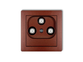 DECO Gniazdo multimedialne 3F DATA (Vectra) brązowy metalik 9DGMV KARLIK