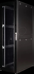 26210162 19-inch server cabinet, 42 U, 1000 mm depth, black Plexiglas