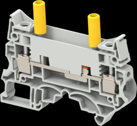 Disconnect terminal, screw connection, 0.5-10 mm², 2 pole, 50 A, 8 kV, gray, 1SNK508311R0000