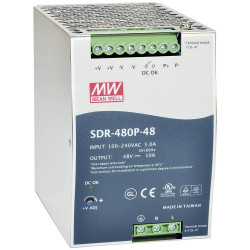 Mean Well SDR-480P-24 power supply 24V DC 20A 480W DIN rail mount