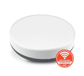 Plafon NEO n/t 24W AC 230V 50Hz 4000K (neutr.) 120 st. IP54 z koryt. czujnikiem ruchu 2490lm PL-NEO/LED/24W/CRK grafit