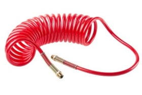 Przewód pneumatyczny spiralny 4m Czerwony, PUR, BSPT 3/8 RS PRO