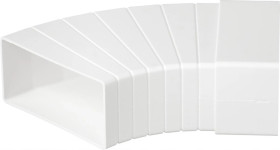 Kanał wentylacyjny kolano poziome wielokątne 110x55 45st płaski łącznik systemów wentylacji