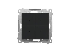 SIMON 55 Elektroniczny łącznik poczwórny z funkcją przycisku lub łącznika czasowego czarny mat TEW4.01/149 KONTAKT SIMON
