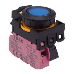 CW1L-M1E01Q3S Blue 12V illuminated Momentary Push Button Switch 1NC IP65 IDEC