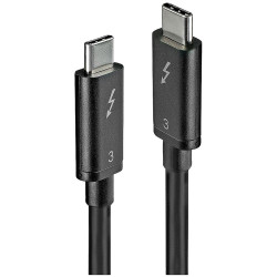 LINDY 41555 USB cable USB 3.2 Gen 1 USB-C plug to USB-C plug 0.50 m Black