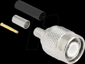 91765 TNC plug for crimping LMR 200 with matching shrink tube