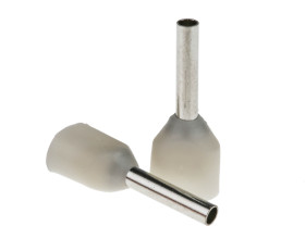 Końcówka tulejkowa izolowana 2 x 0.5mm² długość 8mm Biały średnica 1.8mm Izolowane RS PRO