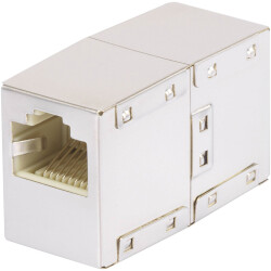 Renkforce RF-4145361 RJ45 Network Adapter CAT 5e 1x Socket to 1x Socket White