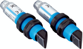 Czujniki fotoelektryczne cylindryczny SICK Przełącznik światła/światła ciemnego, PNP zakres 0 → 25 m. Światło